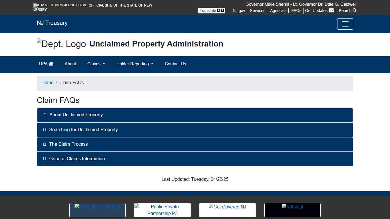 Unclaimed Property Administration